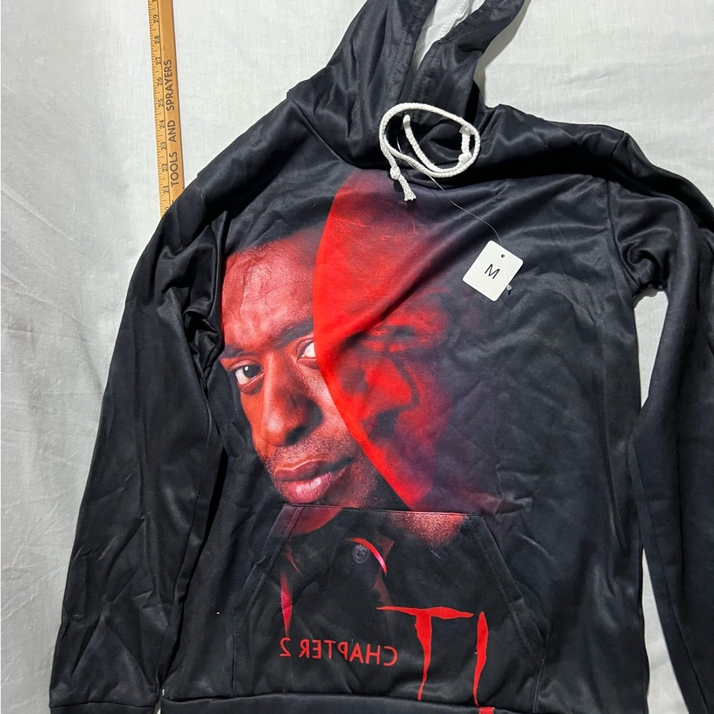 Men’s/Women’s medium Black and Red Graphic Hoodie It! Cheaper 2